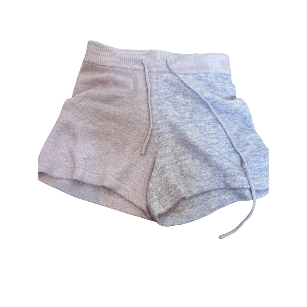 Saturday Sunday Shorts Womens Small Purple Sweater Knit Colorblock Lounge‎